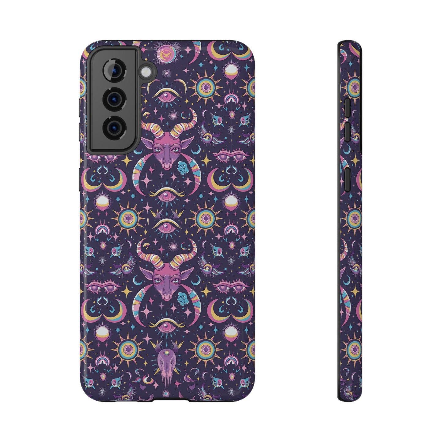 Y2K Vintage Witch Pattern Phone Case | Cute and Durable | Impact-Resistant Cover