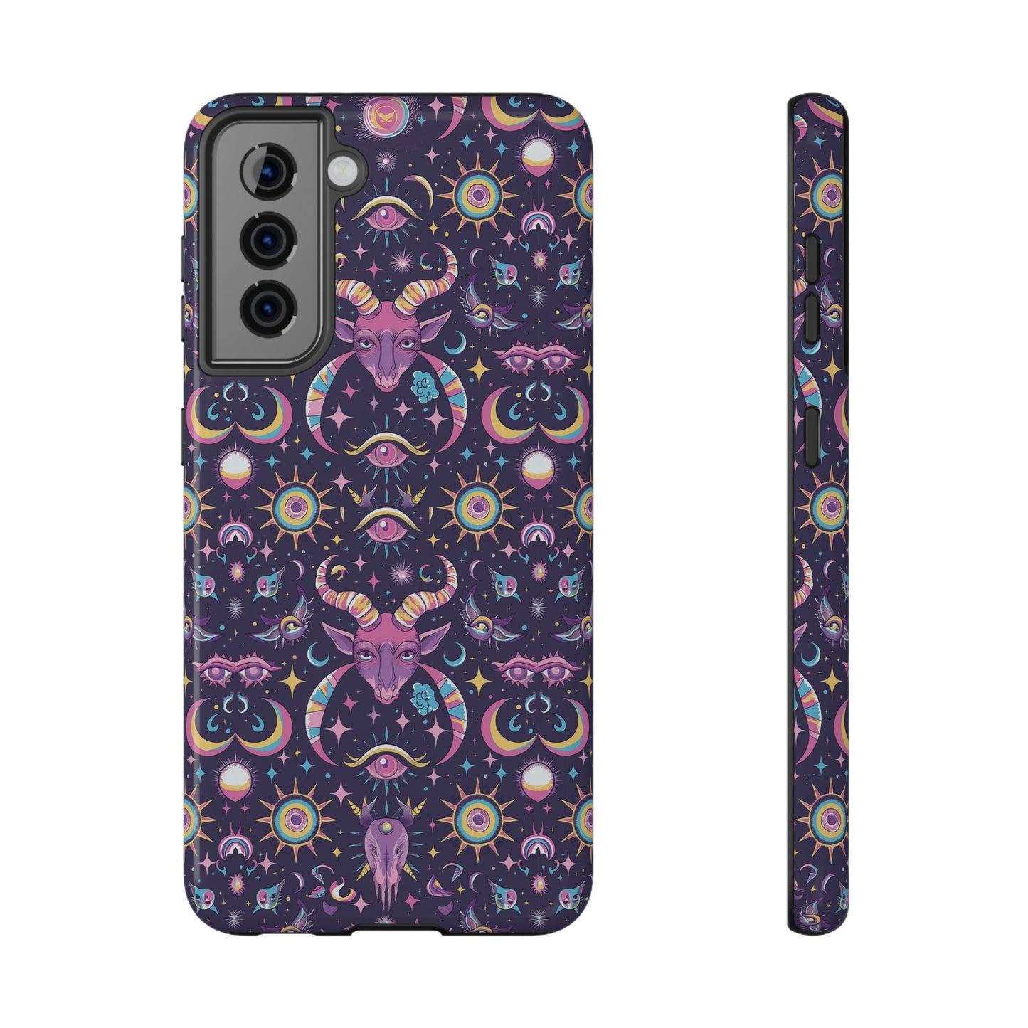 Y2K Vintage Witch Pattern Phone Case | Cute and Durable | Impact-Resistant Cover