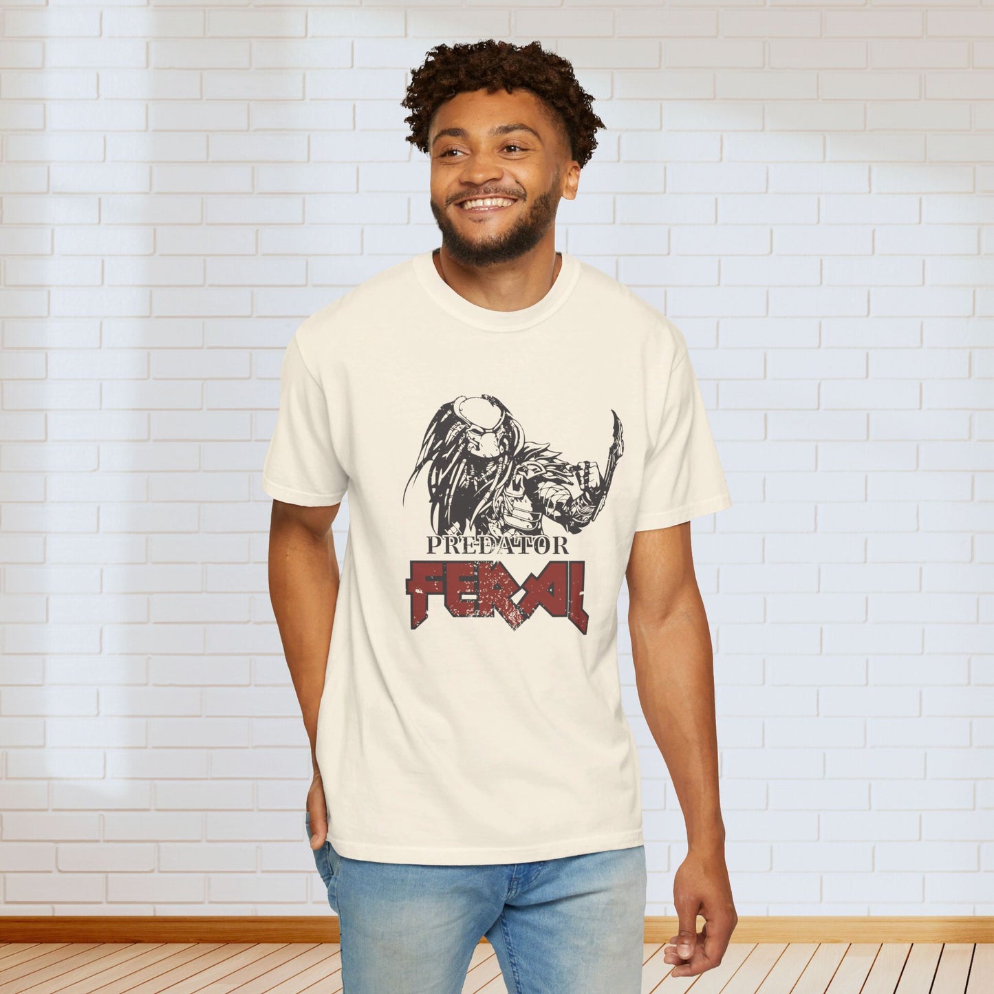 Feral Predator Vintage Horror Movie Y2k Clothing Cute Oversized Tshirt or Future Crop Top