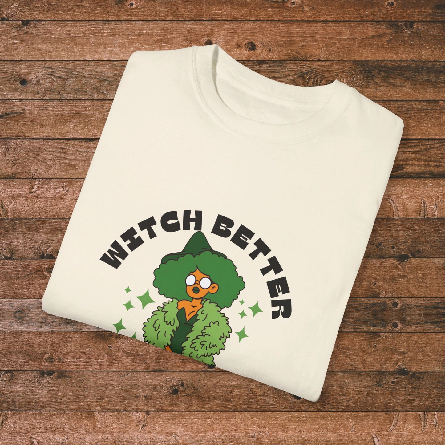 Vintage Halloween T-Shirt, Unisex Garment-Dyed Tee with Rhianna's Bitch Better Have My Money Design