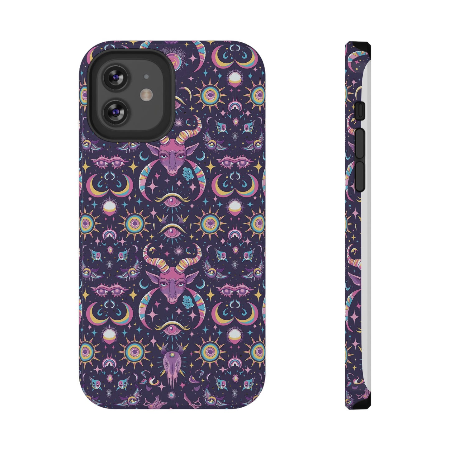 Y2K Vintage Witch Pattern Phone Case | Cute and Durable | Impact-Resistant Cover