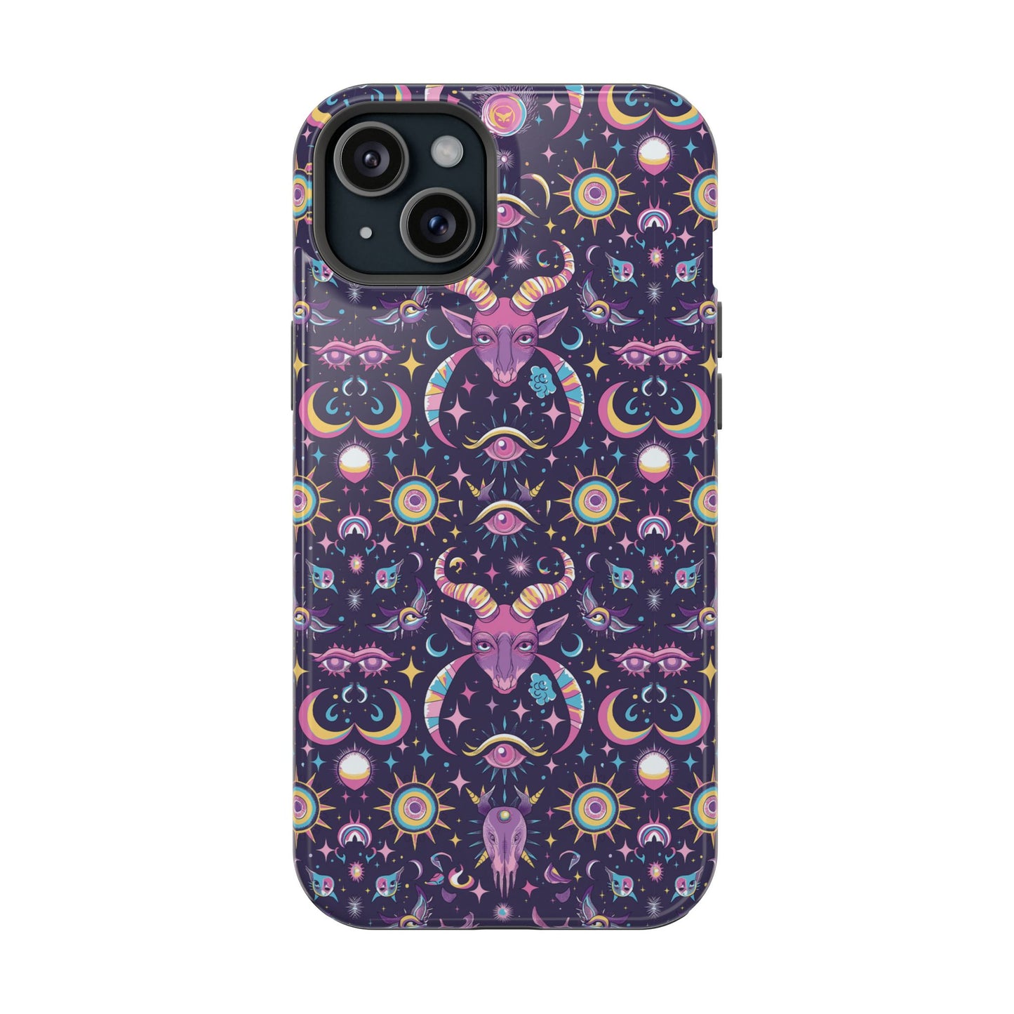 Y2K Vintage Witch Pattern Phone Case | Cute and Durable | Impact-Resistant Cover