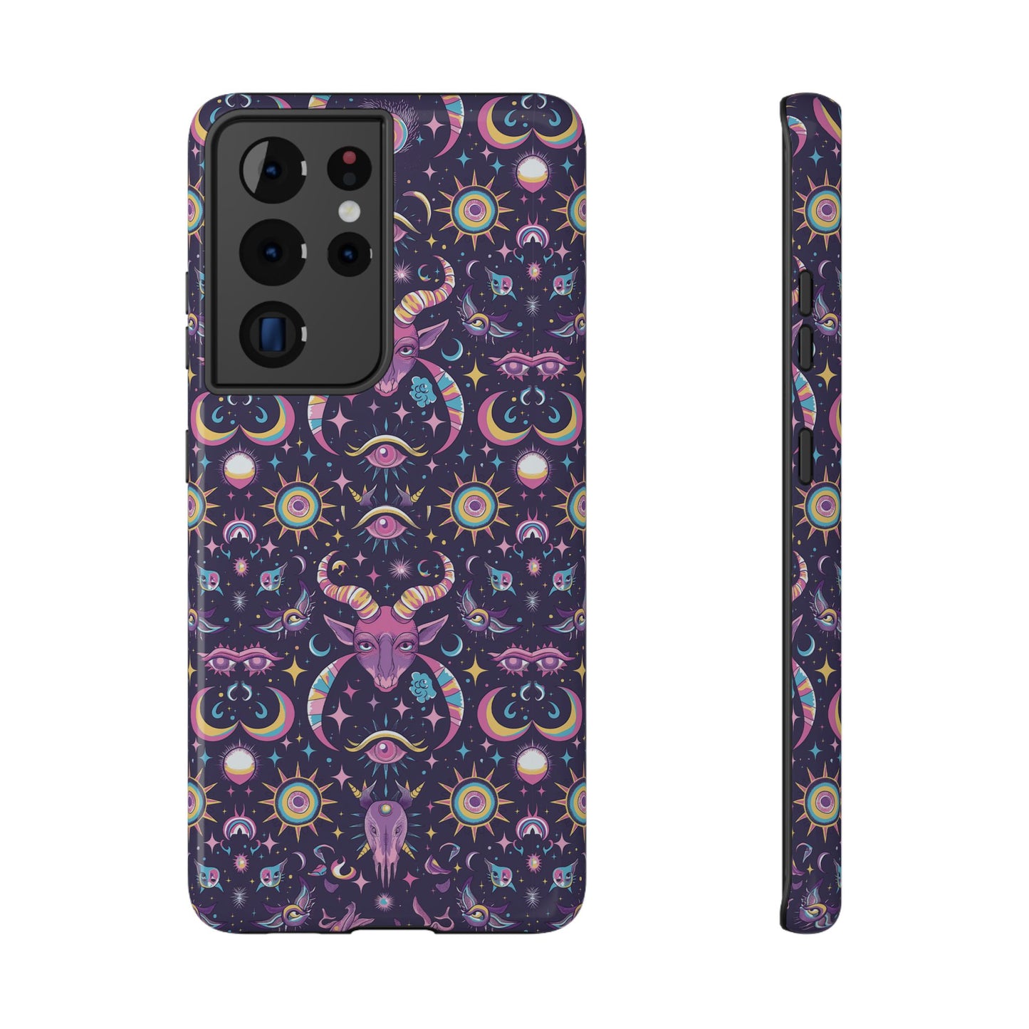 Y2K Vintage Witch Pattern Phone Case | Cute and Durable | Impact-Resistant Cover