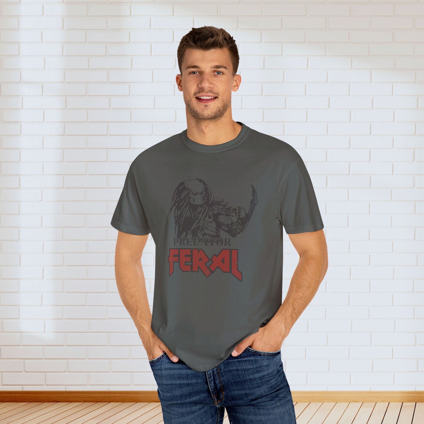 Feral Predator Vintage Horror Movie Y2k Clothing Cute Oversized Tshirt or Future Crop Top