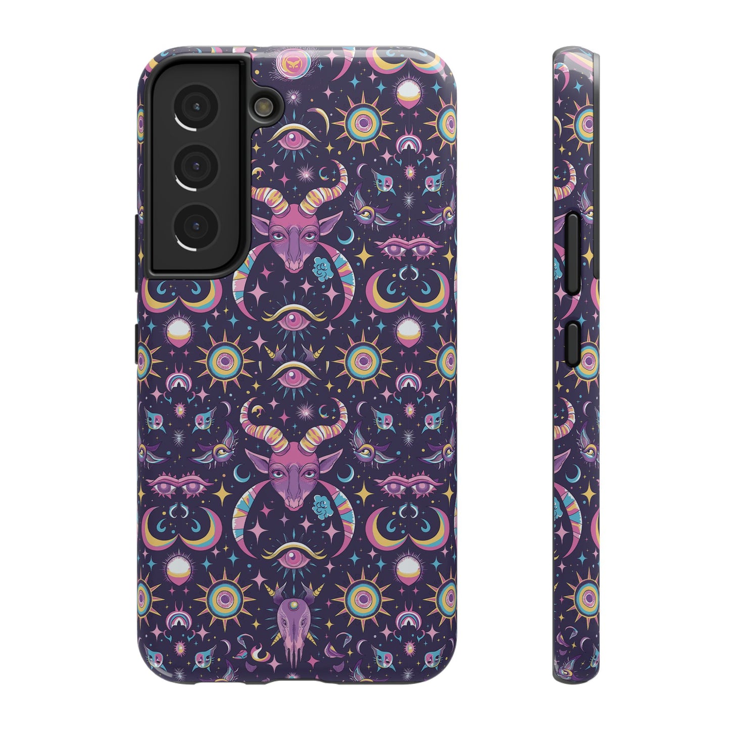 Y2K Vintage Witch Pattern Phone Case | Cute and Durable | Impact-Resistant Cover