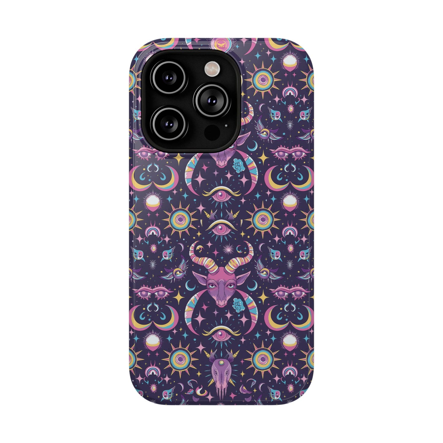 Y2K Vintage Witch Pattern Phone Case | Cute and Durable | Impact-Resistant Cover