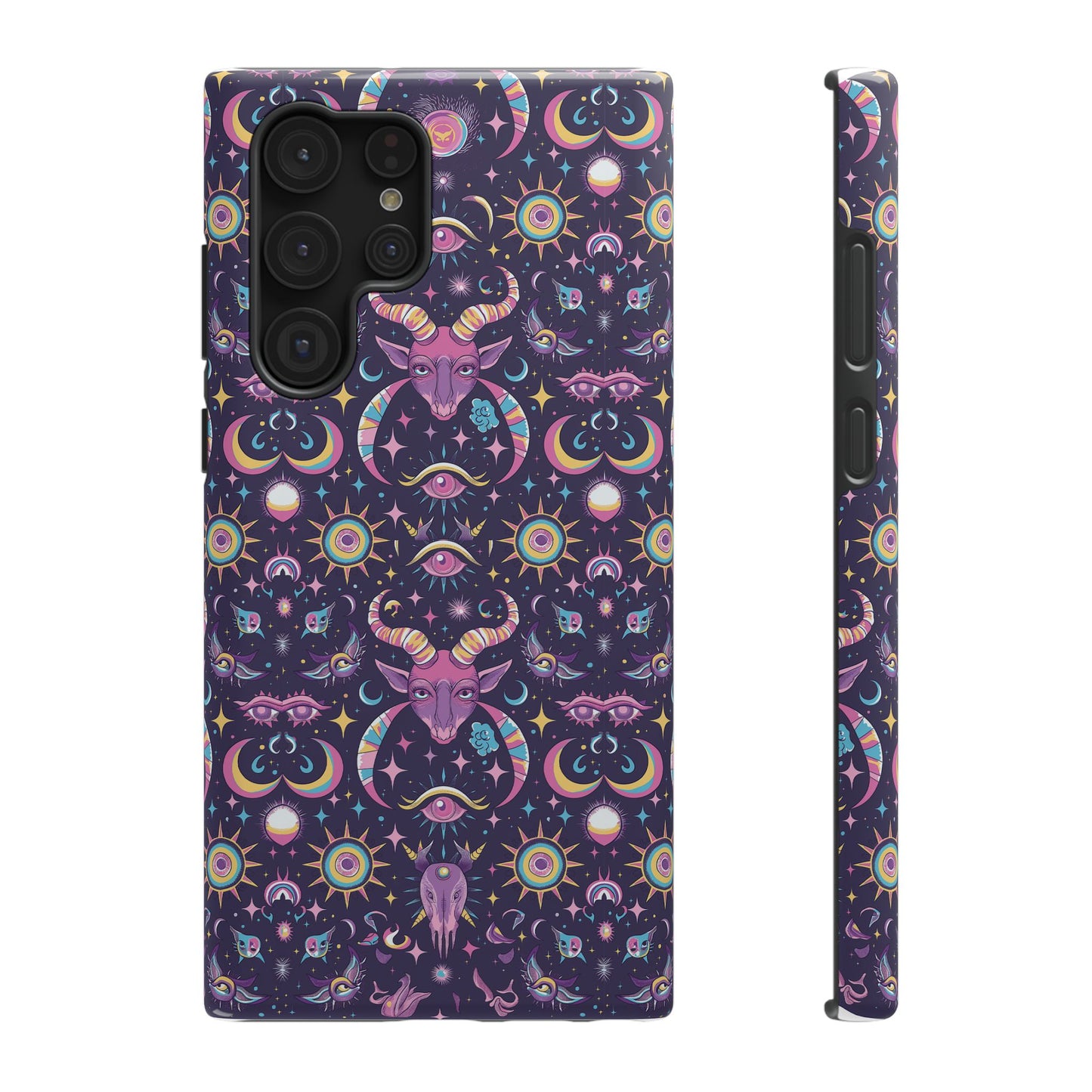 Y2K Vintage Witch Pattern Phone Case | Cute and Durable | Impact-Resistant Cover