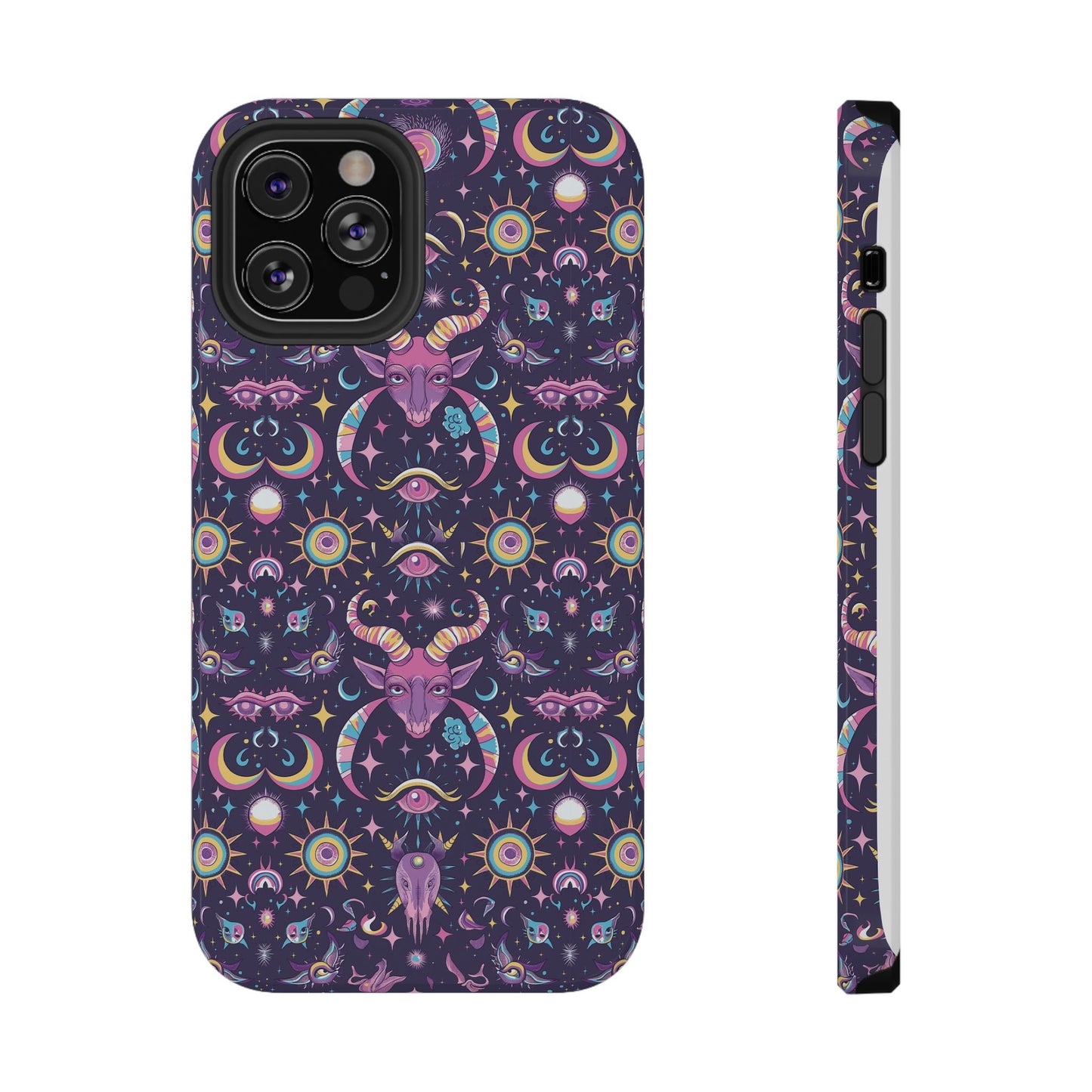 Y2K Vintage Witch Pattern Phone Case | Cute and Durable | Impact-Resistant Cover