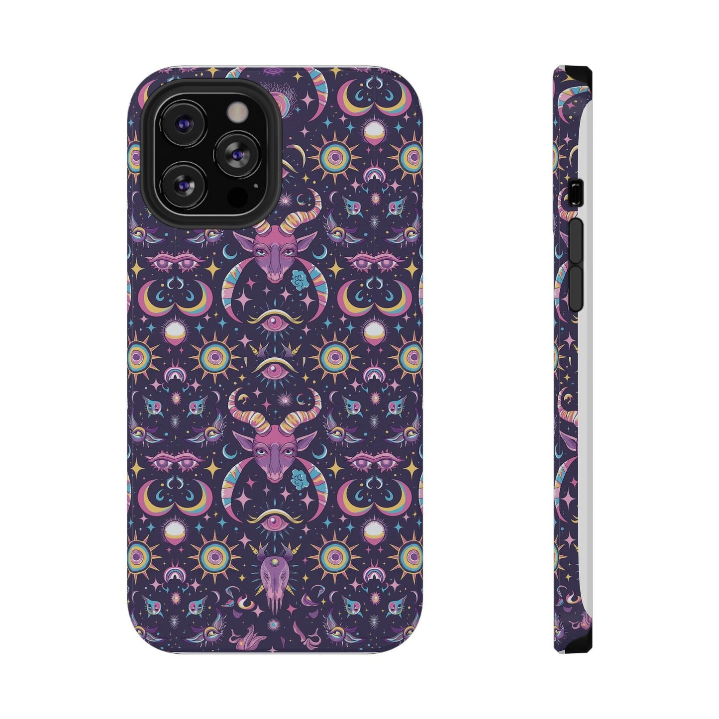 Y2K Vintage Witch Pattern Phone Case | Cute and Durable | Impact-Resistant Cover