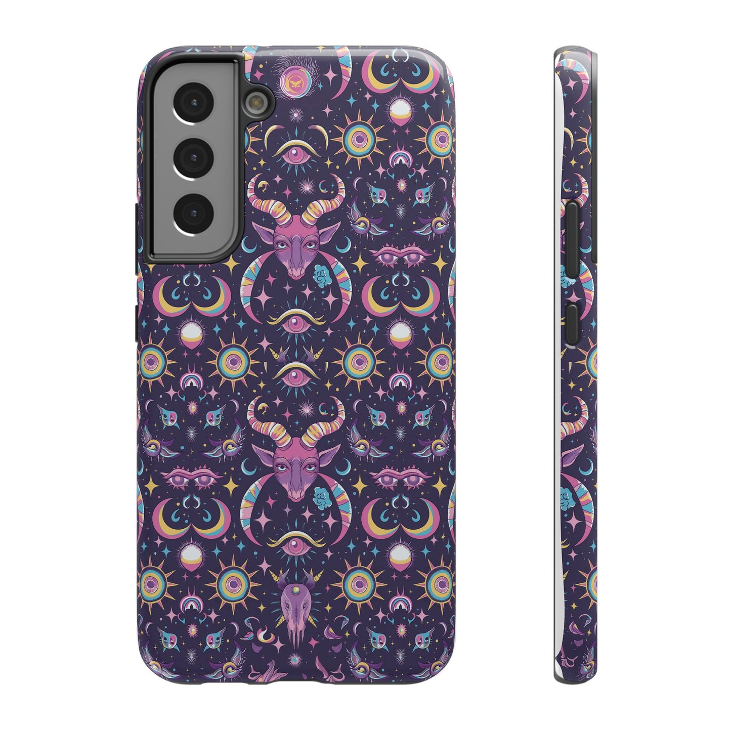 Y2K Vintage Witch Pattern Phone Case | Cute and Durable | Impact-Resistant Cover