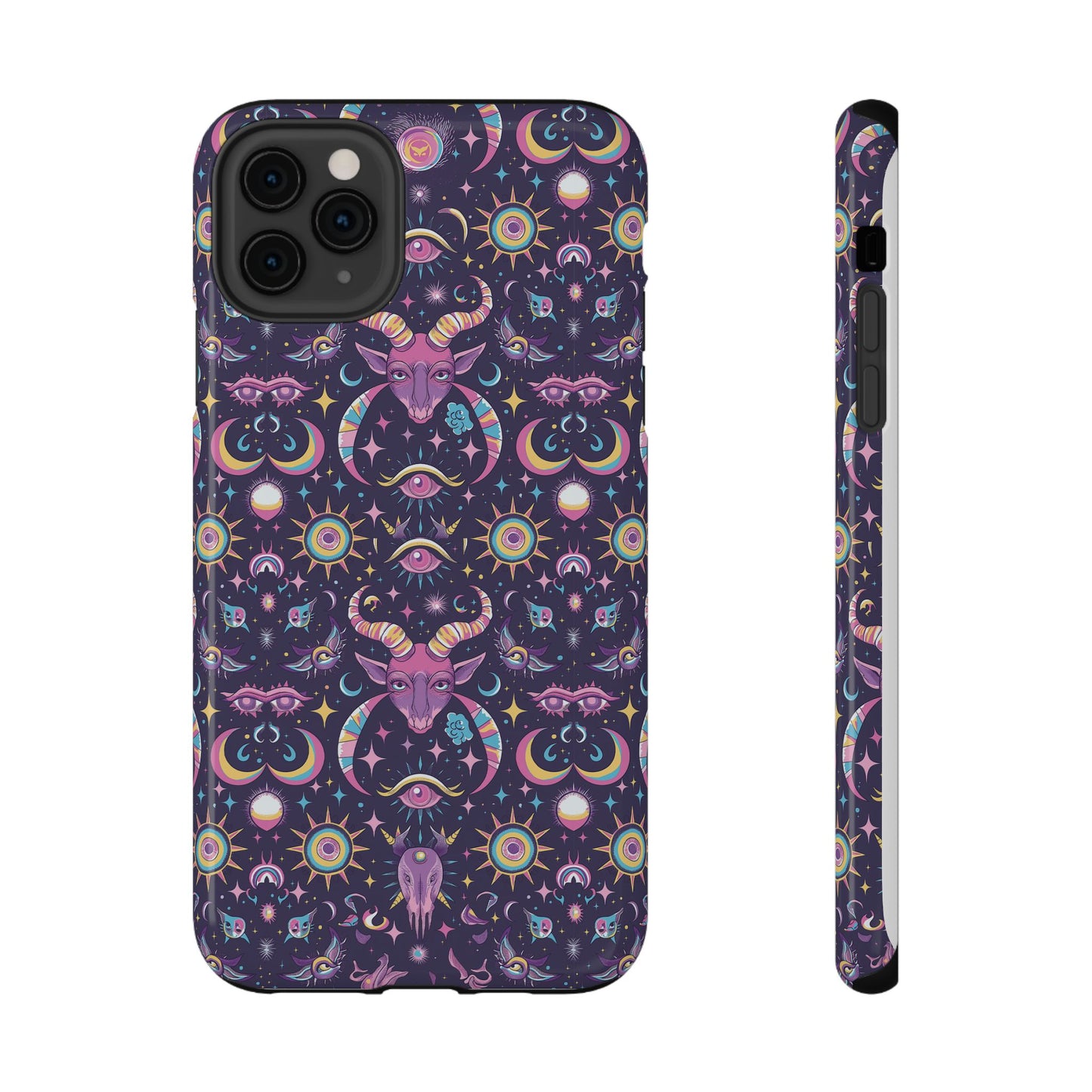 Y2K Vintage Witch Pattern Phone Case | Cute and Durable | Impact-Resistant Cover