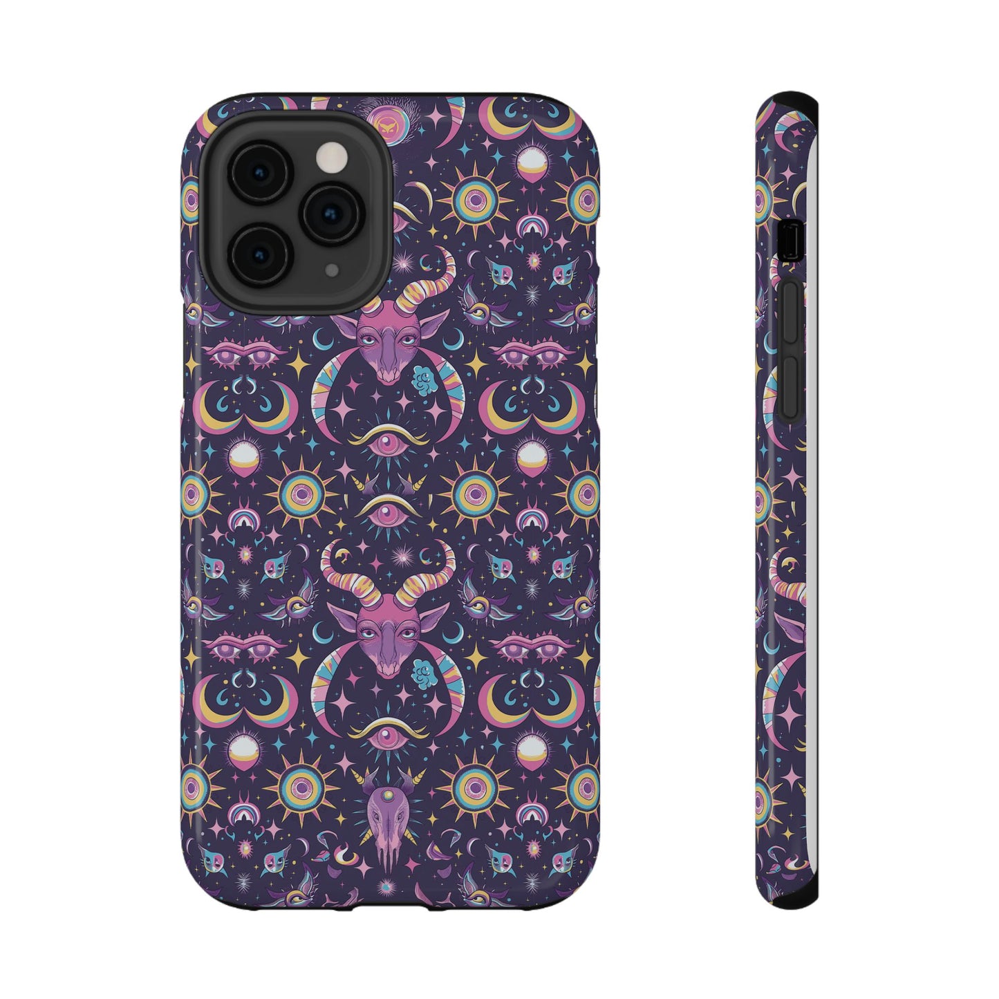 Y2K Vintage Witch Pattern Phone Case | Cute and Durable | Impact-Resistant Cover